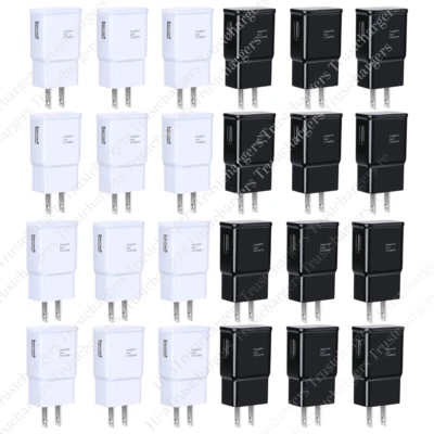 Wholesale Adaptive USB A Wall Charger Fast Adapter US Plug Samsung S10 S9 Note10 - Image 1 of 4