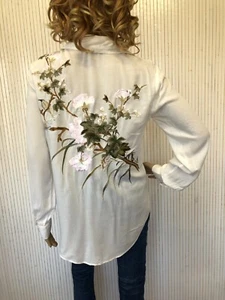 Chemisier Femme Brodé taille M VFH159 - Imagen 1 de 9