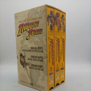 Indiana Jones - The Adventure Collection VHS 1999 3 Tape Box Set Full Frame - Picture 1 of 8