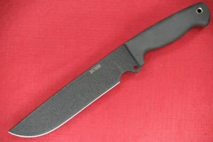 Busse Combat Basic 8 CG .25" Black Crinkle Flat Ground Blade, Black Resiprene C  - Picture 1 of 12