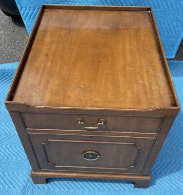 Kittinger Solid Mahogany Traditional End Table or File Cabinet - Image 1 of 4