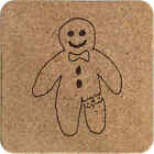 'Broken Gingerbread Man' Square Cork Trivet / Pot Stand (TR00009104)