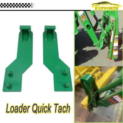 2PCS Loader Quick Tach Weld On Mounting Brackets for John Deere Heavy Duty Steel - Image 1 of 4