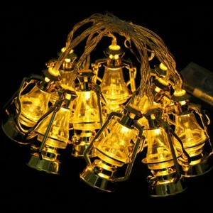 Ramadan Lantern Lamp Eid Mubarak LED Light Muslim Ornament Party Hanging Decor - Picture 1 of 7