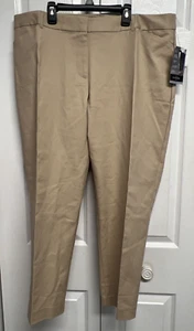 NWT~Liz Claiborne Career~ Emma Classic Slim Leg~Dress Pants~Sz 18 Sesame - Picture 1 of 11