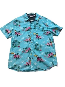 Ron Jon Surf Shop Size Large Men’s Short Sleeve Hawaiian Button Down Shirt - Picture 1 of 13