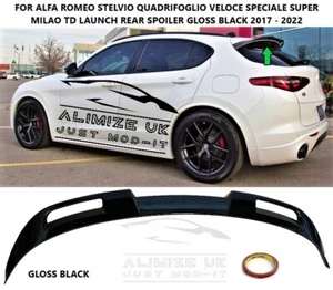 ALERÓN TRASERO RÁPIDO BRILLO NEGRO PARA ALFA ROMEO STELVIO 949 17+ CUADRÍFOGO ALERÓN TRASERO - Imagen 1 de 9