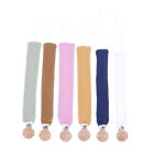 Solid Color Cotton Pacifier Clip Anti-lost Pacifier Chain Clip Holder Strap