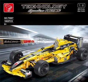 Building Blocks MOC The 1:8 Scale Racer Yellow F1 Super Racing Car Model Toys - Picture 1 of 4