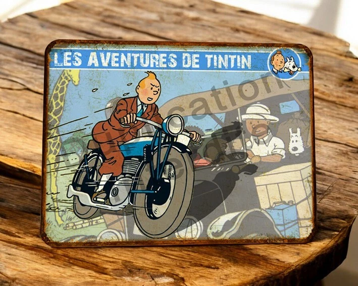 Tintin Motorcycle Metal Plate - Image 1 of 1