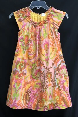 CREWCUTS девочки размер большой пейсли хлопок солнце платье с подкладкой поповер J экипажа - Изображение 1 из 4