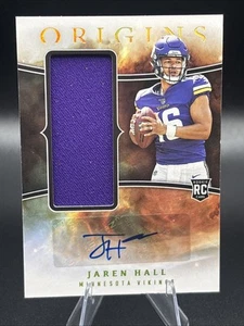 Jaren Hall 2023 Origins RPA ROOKIE JUMBO PARCHE AUTÓGRAFO RC AUTO - Imagen 1 de 2