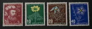1949 SCHWEIZ ZWITSERLAND SUISSE SET PRO JUVENTUTE BLUMEN FLORA SS POSTFRISCH - Bild 1 von 1