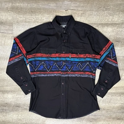Brooks & Dunn x Panhandle Slim Shirts Western Aztec Southwest Men's M 16-34 - Image 1 of 4