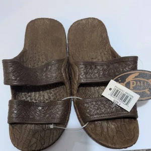 Pali Hawaii Jesus Jandal Unisex kids sandals size 4 Brown New With Tags - Picture 1 of 8