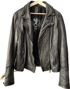 Gipsy Damen Lederjacke Größe L grau - Bild 1 von 9