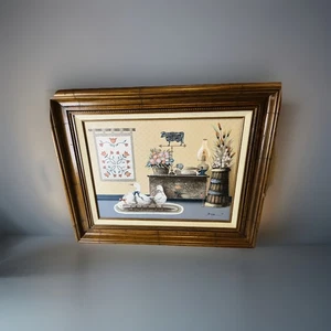 Vintage Country Geese oil painting signed by Jasper  - Picture 1 of 8