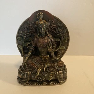 Goddess Tara Statue Cold Cast Resin 8” - Picture 1 of 8