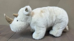 Vintage Gund Sherman the WHITE RHINO 1988 Plush Stuffed Animal Toy 15" - Picture 1 of 9