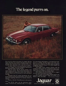 1975 Jaguar: The Legend Purrs On Vintage Print Ad - Picture 1 of 1