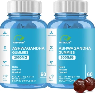 Nutrition Ashwagandha Gummies 60 Gummies Improve Sleep Health for Women Men - Image 1 of 4