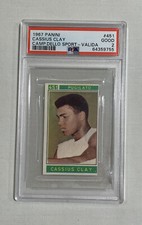 CASSIUS CLAY MUHAMMAD ALI 1967 RARE VALIDA PANINI CAMPIONI DELLO SPORT PSA 2