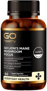 Cápsulas vegetales Go Healthy GO melena de león enfoque de setas 60 - Hecho en Nueva Zelanda - Imagen 1 de 1