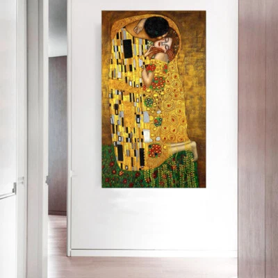Carteles decorativos de arte de pared con pintura sobre lienzo de beso Gustav Klimt para decoración del hogar Foto 1 de 4