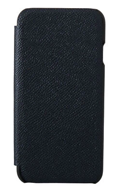 Funda frontal para teléfono DOLCE & GABBANA de cuero negro con logotipo de corona DG iPhone 7 $350 Foto 1 de 4