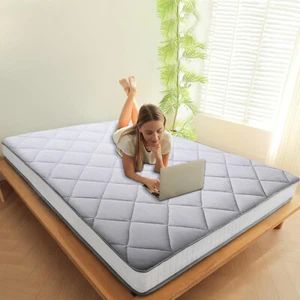 NAIZEA Japanese Floor Mattress Japanese Futon Sleeping Pad Guest Bed Gray Black - Picture 1 of 159