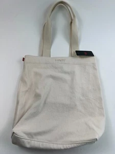 Levi's Denim Tote Bag Red Tag with Pocket Sand Beige One Size NWT - Picture 1 of 10
