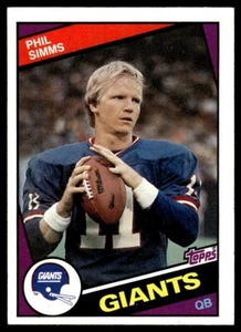 1984 Topps Football Card Phil Simms New York Giants #320 EX-MT+ - Picture 1 of 2