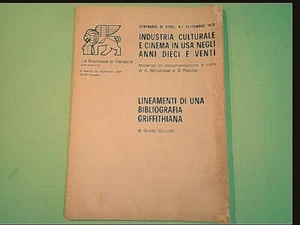 LINIEN EINER GRIFFITHIANISCHEN BIBLIOGRAPHIE CINCOTTI DIE BIENNALE VON VENEDIG - Bild 1 von 1