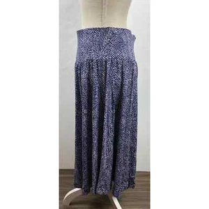 Hilary Radley Blue & White Polka Dot Mid Length Skirt Women's Size Medium NWT - Picture 1 of 4