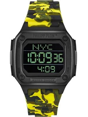 Orologio PHILIPP PLEIN HYPER SHOCK PWHAA1722 Silicone Camo Giallo Chrono Alarm - Immagine 1 di 4