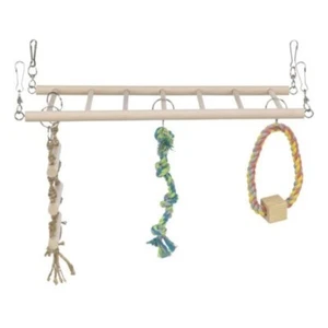 Trixie Wooden Hanging Suspension Rat Ferret Chinchilla Ladder Bridge Cage Toy - Picture 1 of 10