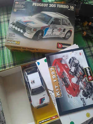peugeot 205 turbo 16 burago metal kit - Immagine 1 di 3