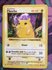Pokemon Pikachu Base Set Shadowless 58/102