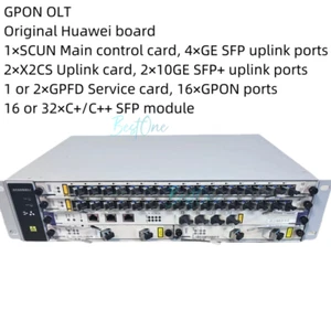 Huawei GPON OLT 1× SCUN 2× X2CS 4×10G Uplink 1|2× GPFD C+ oder C++ Modul AC/DC Power - Bild 1 von 9