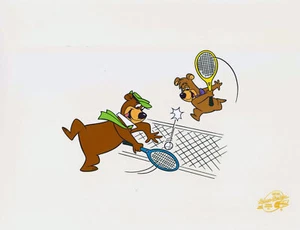 "Jellystone Open" Yogi Bear Boo Boo Bear Limited Edition Sericel H-B Tennis UF - Picture 1 of 1