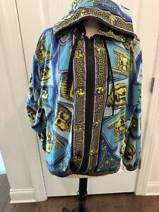 Versace Zip Up Hooded Printed Jacket Size 52 Us 2XL