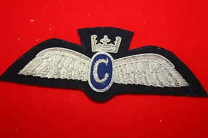 ¿INSIGNIA DE ALA DE PILOTO DE AEROLÍNEA CIVIL BRITÁNICA CLÁSICA CARTA AÉREA? ALAMBRE LINGOTE AIRWAY - Imagen 1 de 1