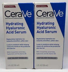 LOT OF 2 Cerave Hydrating Hyaluronic Acid Face Serum. NEW FREE SHIPPING - Picture 1 of 1