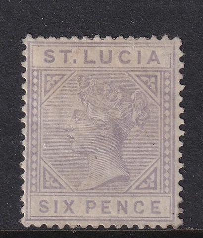 ST.LUCIA SG35 QV 6d Lilac Die I MOUNTED MINT Cat £300 Cover