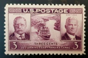 Scott # 856 3 Cent Briefmarke 25. Jahrestag Panamakanal postfrisch - Bild 1 von 1