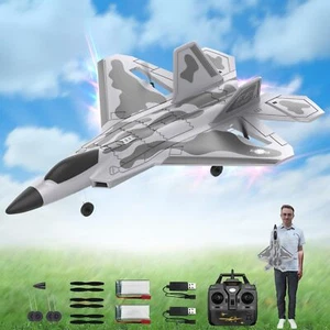 F22 Raptor 4-Channel RC Plane RTF-19 * 14in, RC Airplane with 6-Axis Gyro, 3 Fli - Picture 1 of 8