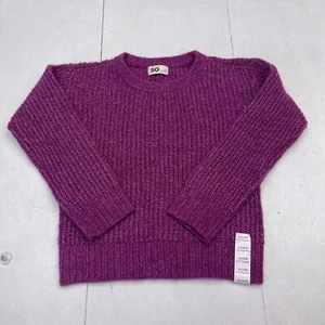 SO Purple Knit Long Sleeve Sweater Youth Girls Small New - Picture 1 of 7