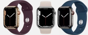 Apple Watch Series 7 41mm 45mm GPS + LTE ODBLOKOWANY Stal nierdzewna - Bardzo dobry - Zdjęcie 1 z 4