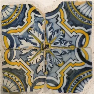 Fliesen Portugal 17 Jh., Azulejos, Tile, Tegel, carreaux ancien, - Bild 1 von 2