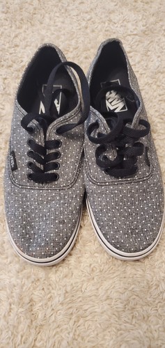 VANS FURGONI! Scarpe sneakers basse Off The Wall donna 7 5 uomo 6 grigie con pois bianchi